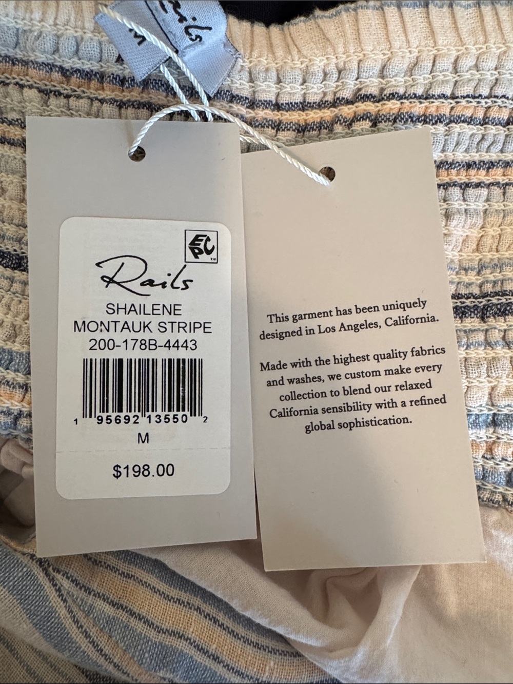 NWT Rails Blue & Cream Striped Maxi Dress, Medium ($198) - Picture 8 of 13